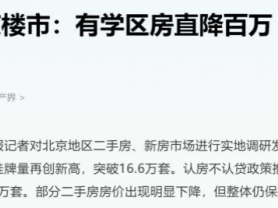 168B京-北京二手房市场逐渐平静：10月网签量环比下降25%